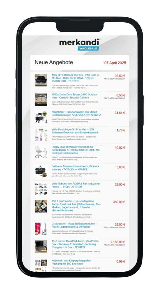 Tägliche Benachrichtigungen über neue Angebote und Neuigkeiten