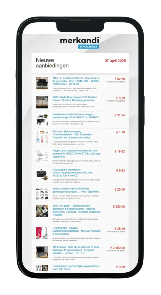 Dagelijkse meldingen over nieuwe producten en nieuws